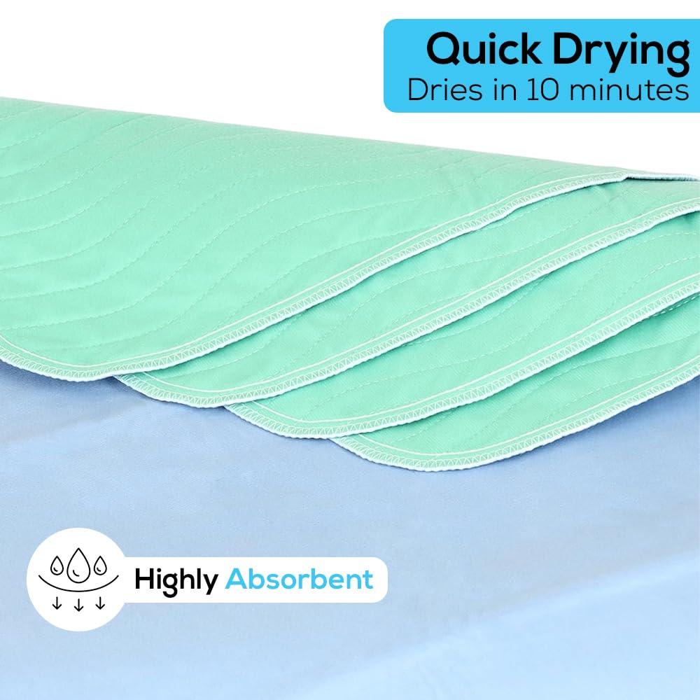 Simpli-Magic Washable Underpads Reusable Incontinence Pads, 30" x 34" 4-Pack