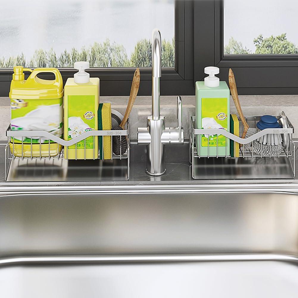 Kitchen Countertop Stainless Steel Organizer for Cleaning Tools Holder