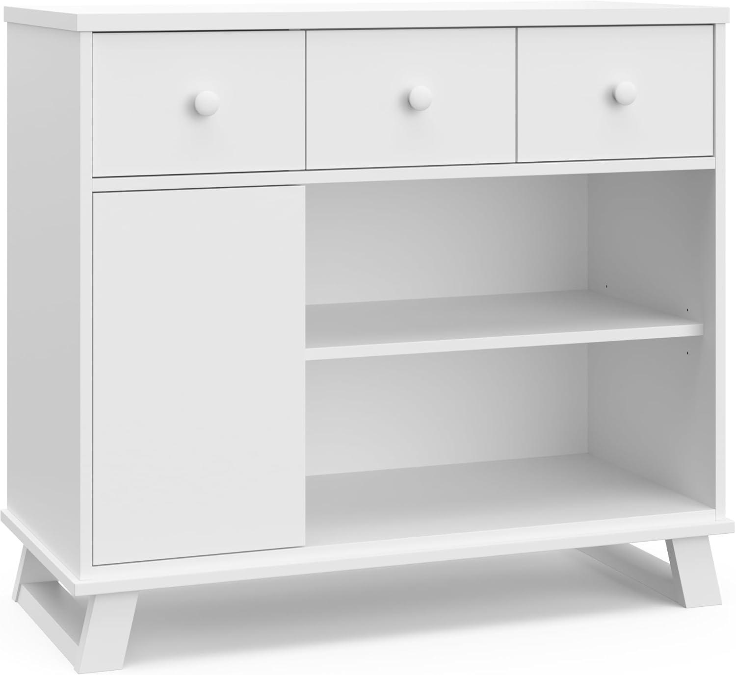 Storkcraft Modern Infant Nursery Changing Table Dresser, White