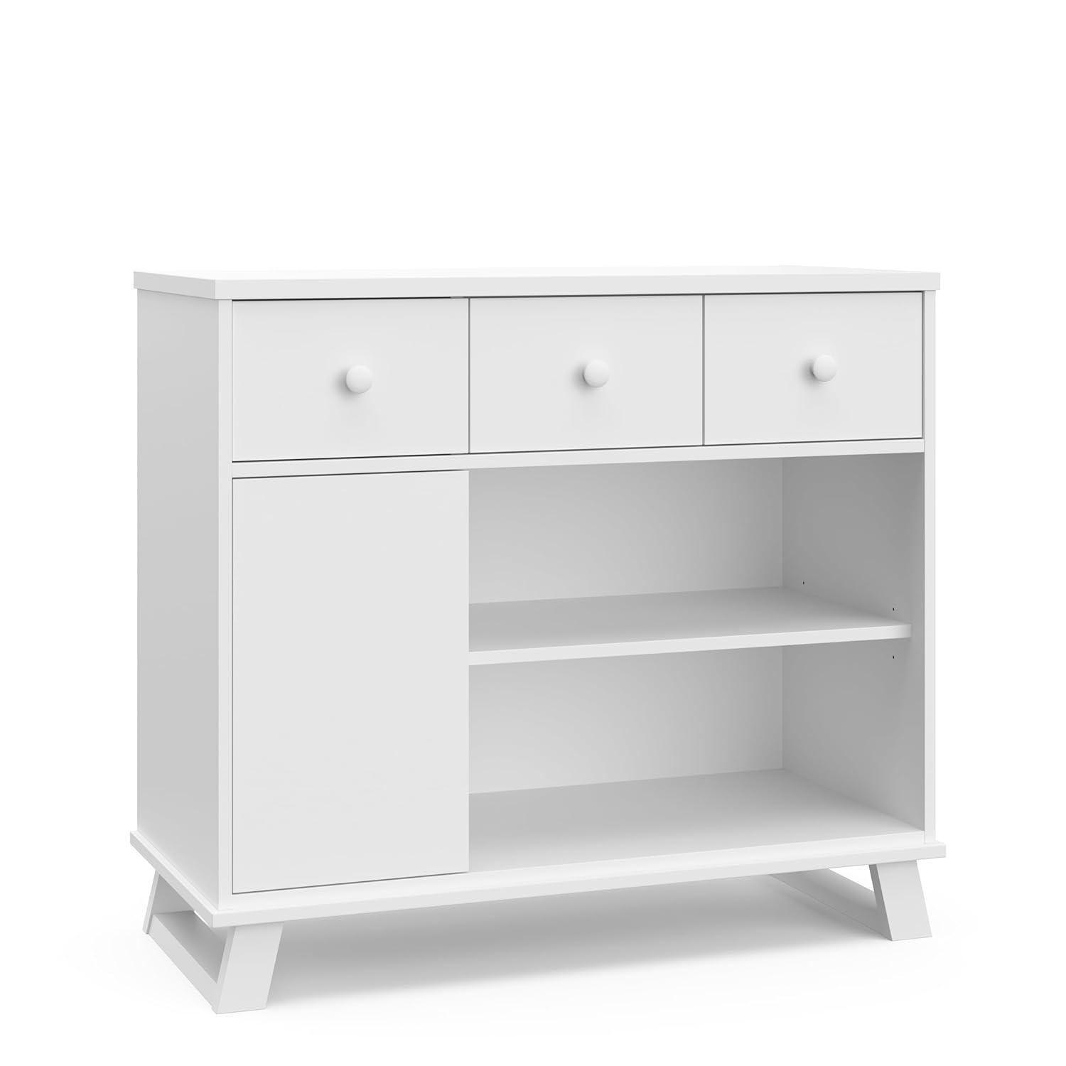 Storkcraft Modern Infant Nursery Changing Table Dresser, White