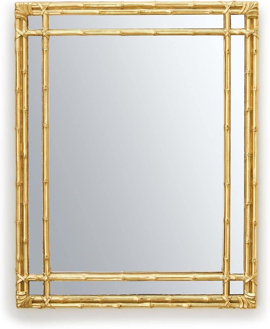 Gold Bamboo Frame Full Length Rectangular Mirror