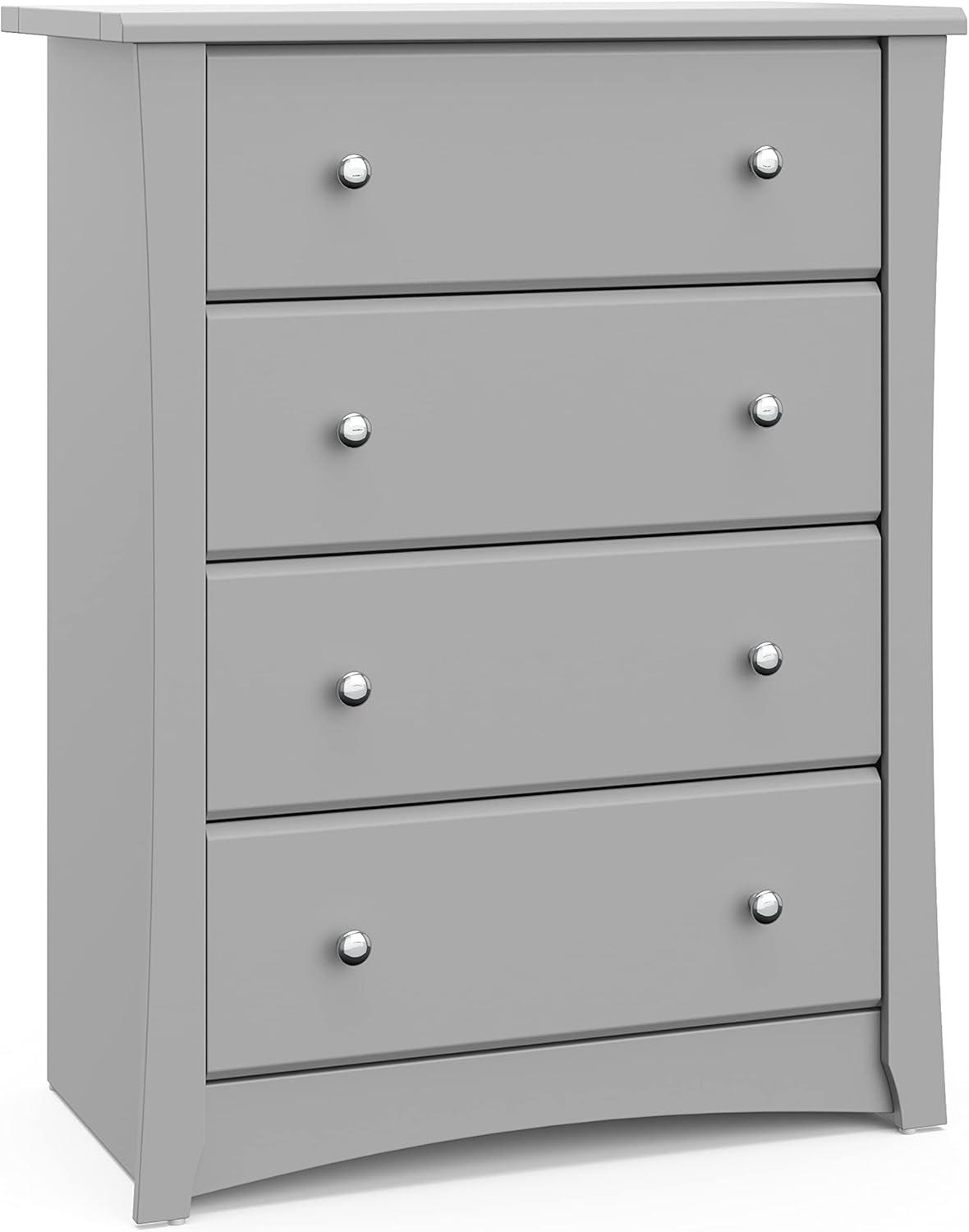 Pebble Gray Vertical 4-Drawer Nursery Dresser