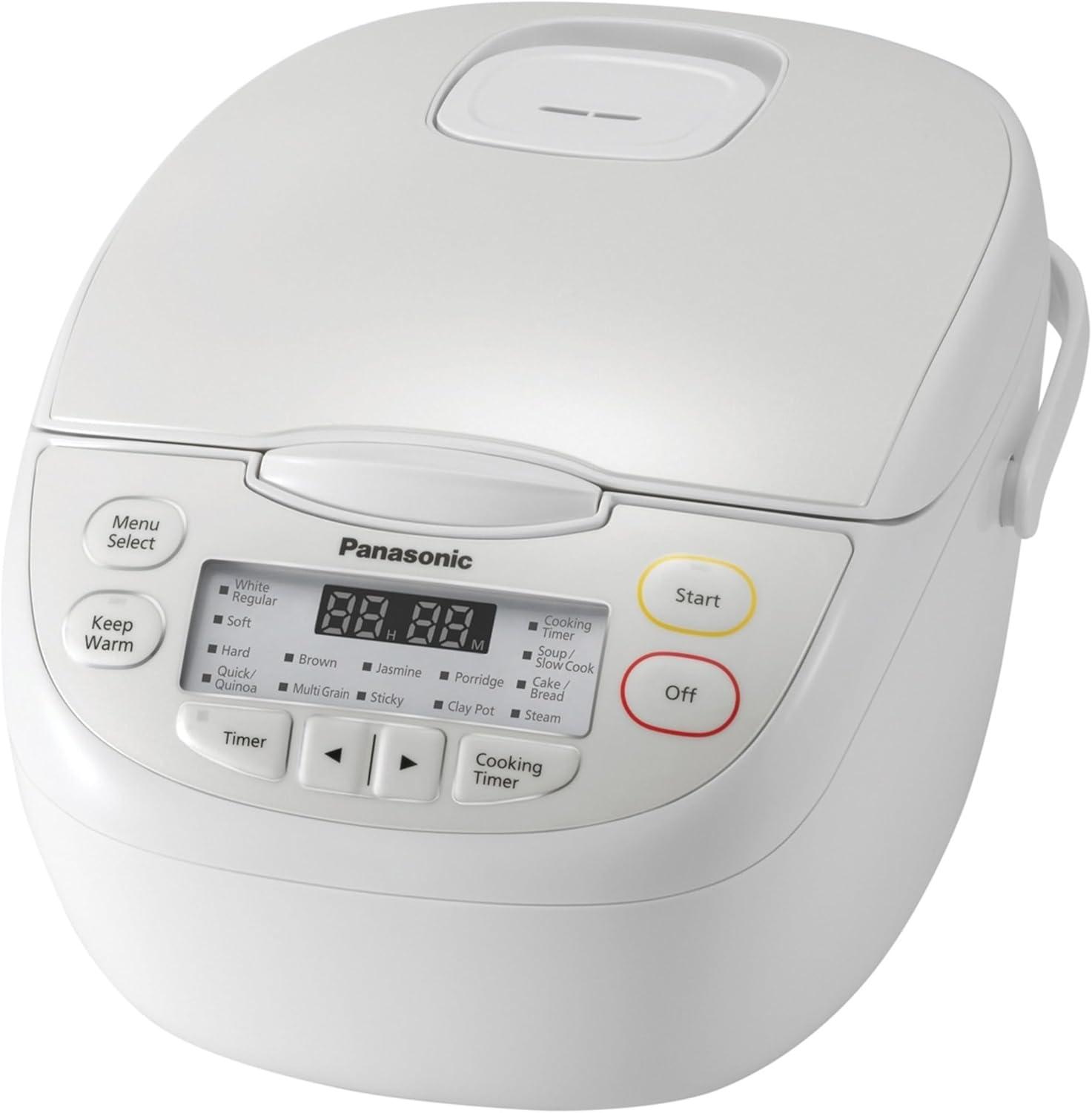 White Electric Non-Stick Rice Cooker with Steamer