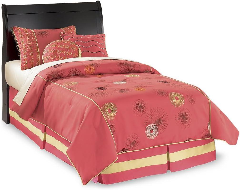 Signature Design by Ashley Casual Huey Vineyard Twin Sleigh Headboard  Black