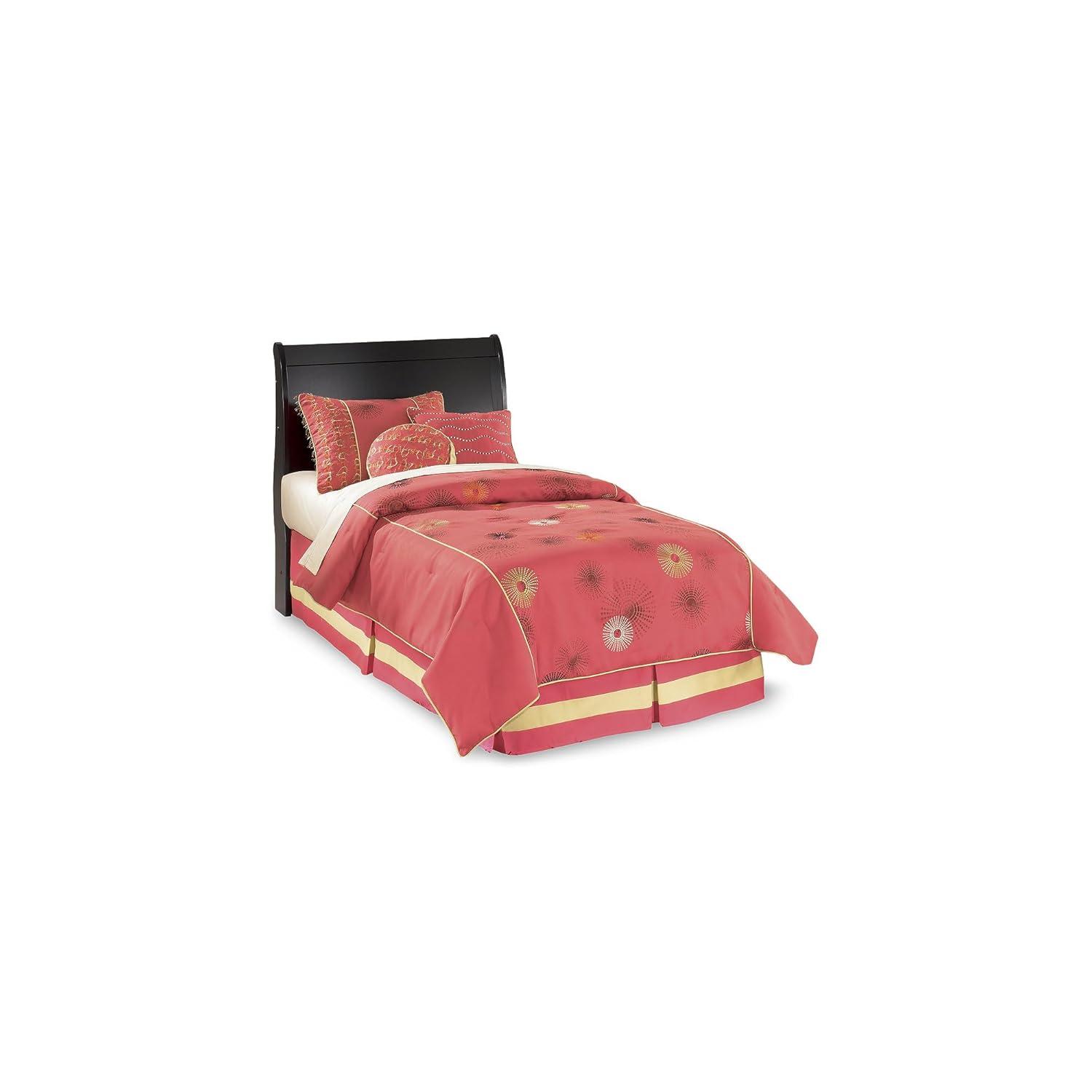 Signature Design by Ashley Casual Huey Vineyard Twin Sleigh Headboard  Black