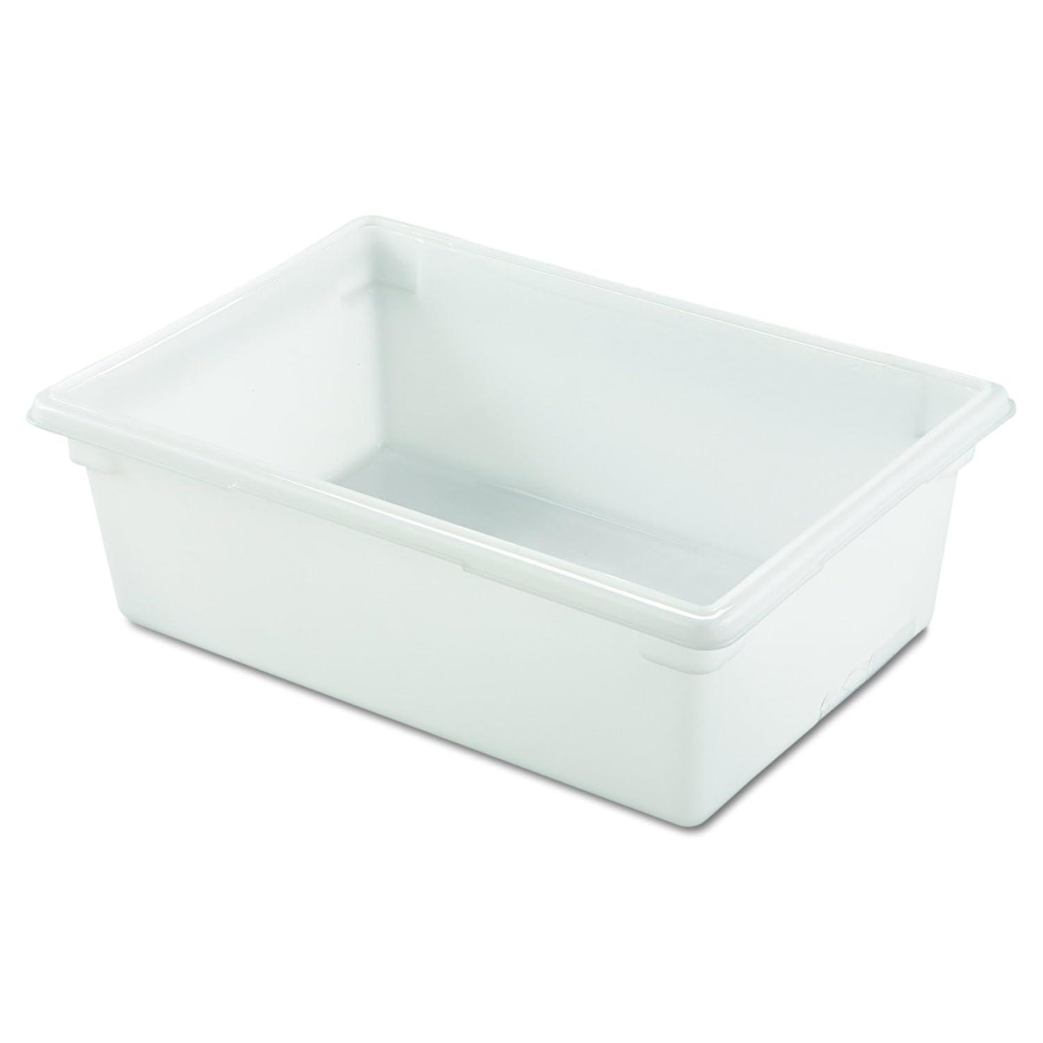 Rubbermaid FG350000 White 12.5 Gallon Food / Tote Box