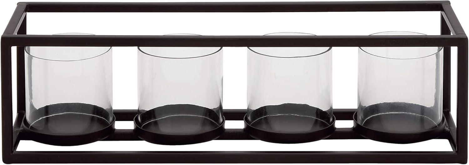DecMode 4 Holder Black Metal Candelabra