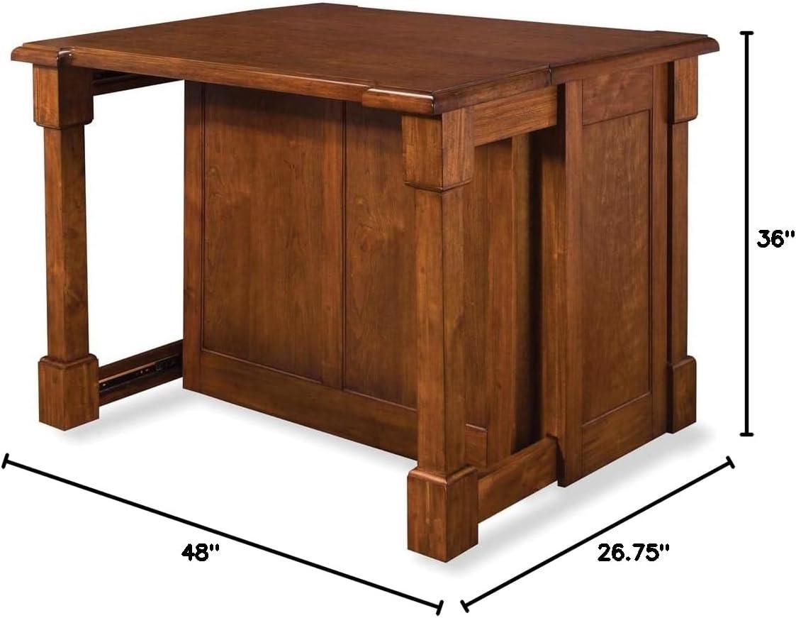 Homestyles Aspen Wood Kitchen Island in Brown