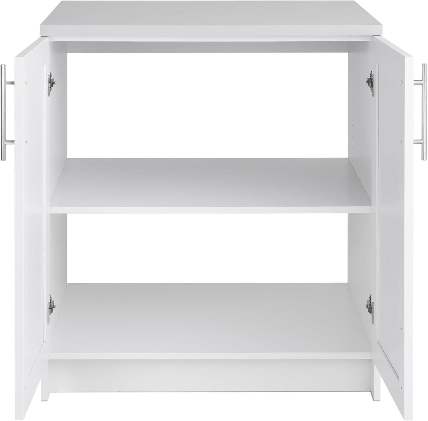 Prepac 32" Wide Elite Storage Cabinet with Panel Doors White