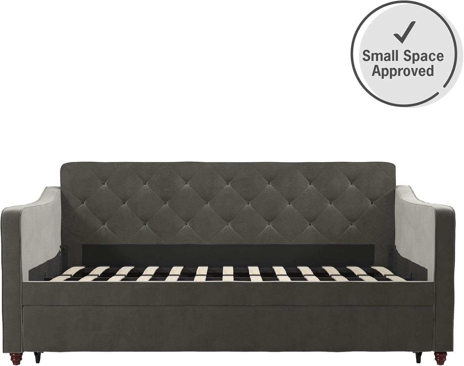 Vintage Upholstered Daybed with Trundle
