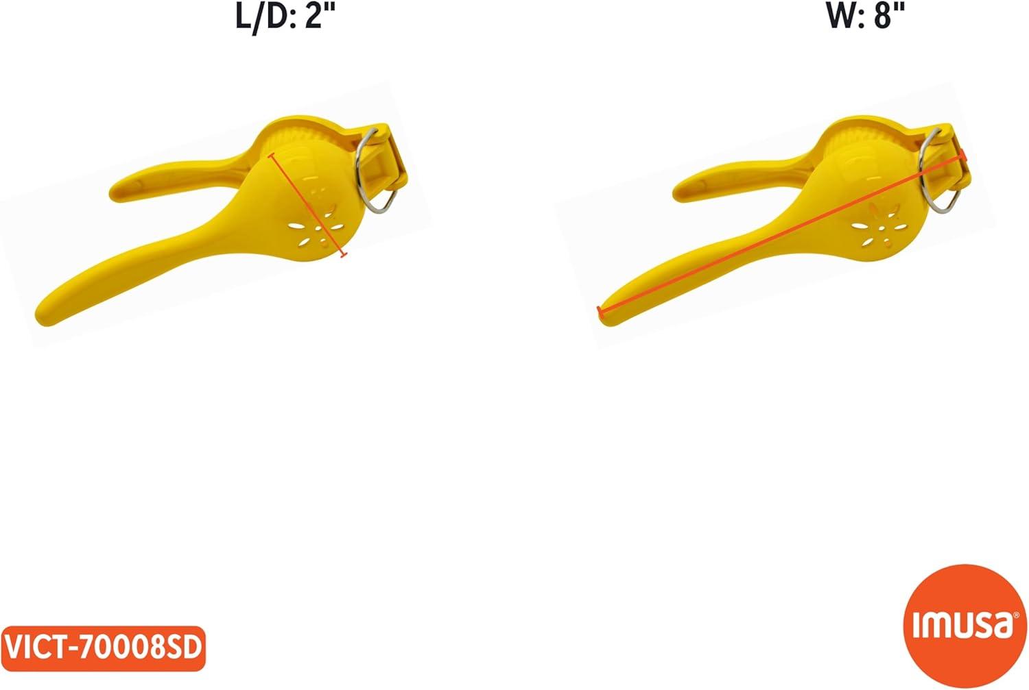 Yellow Cast Aluminum Ergonomic Lemon Squeezer