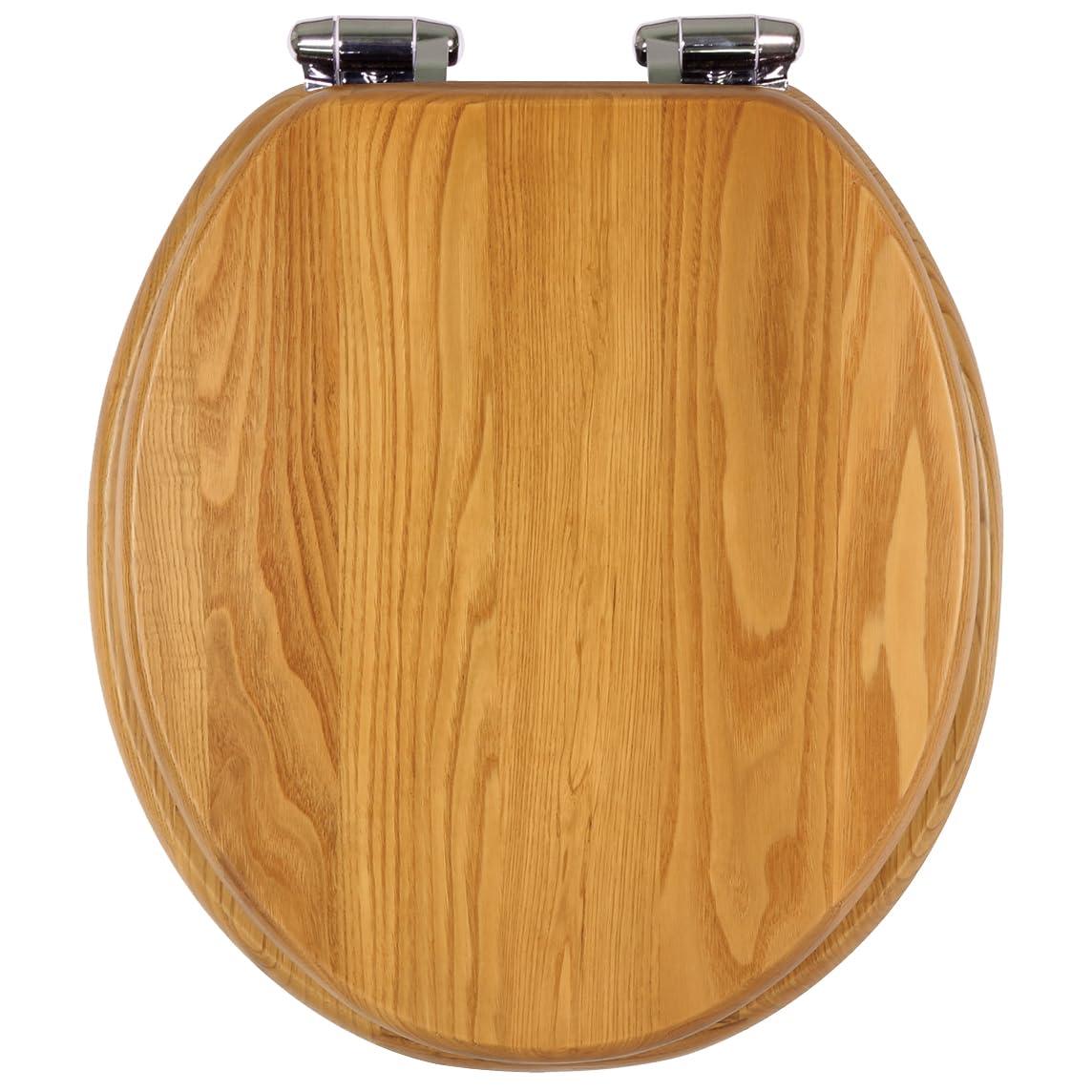 Design House Dalton Round Oak Wood Toilet Seat