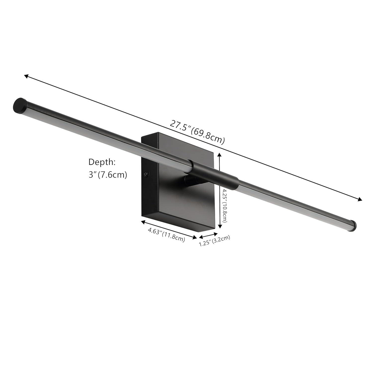 Makena 28" Dimmable Integrated LED Modern Metal Wall Sconce, Black