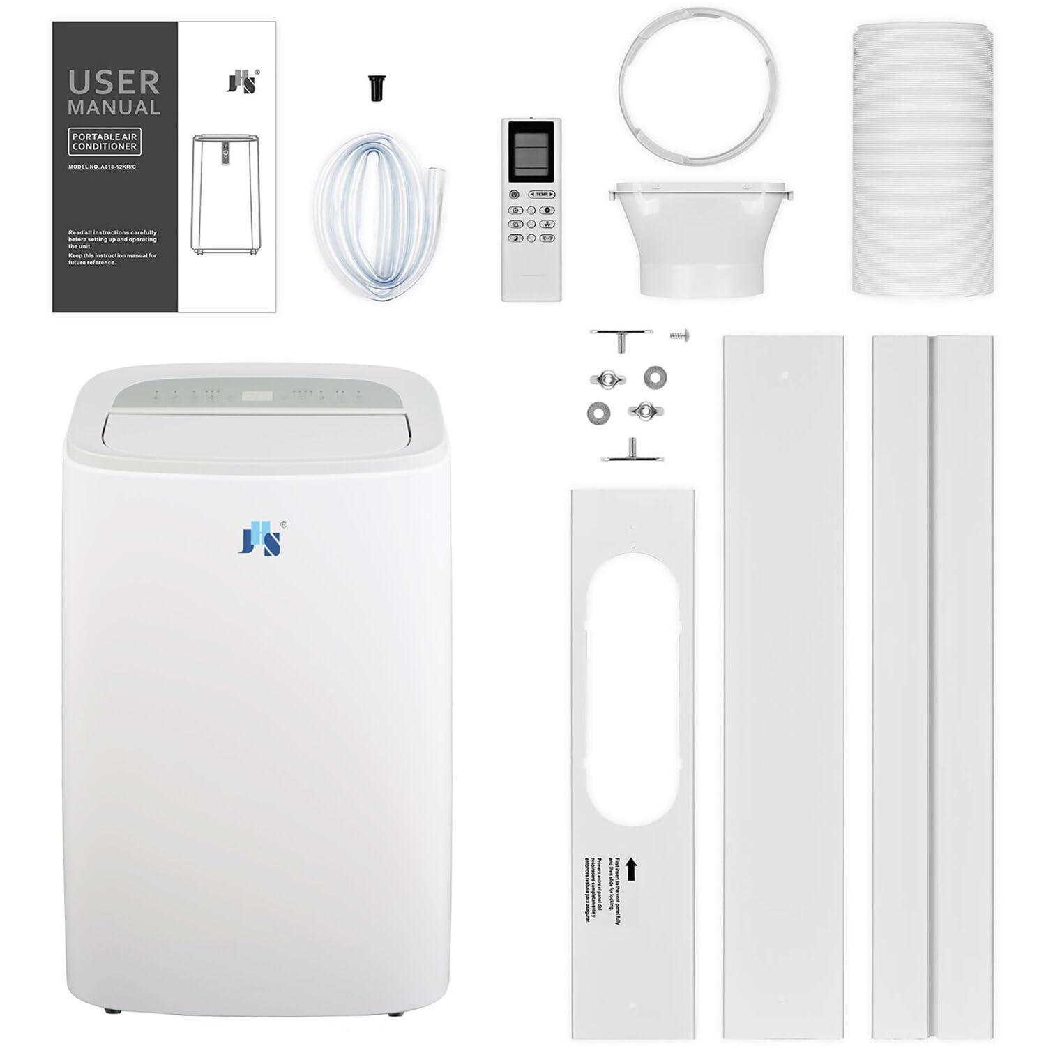 JHS JHS 10,800 BTU DOE Portable Air Conditioner for Home with Dehumidifier for Rooms up to 550 Sq. Ft.