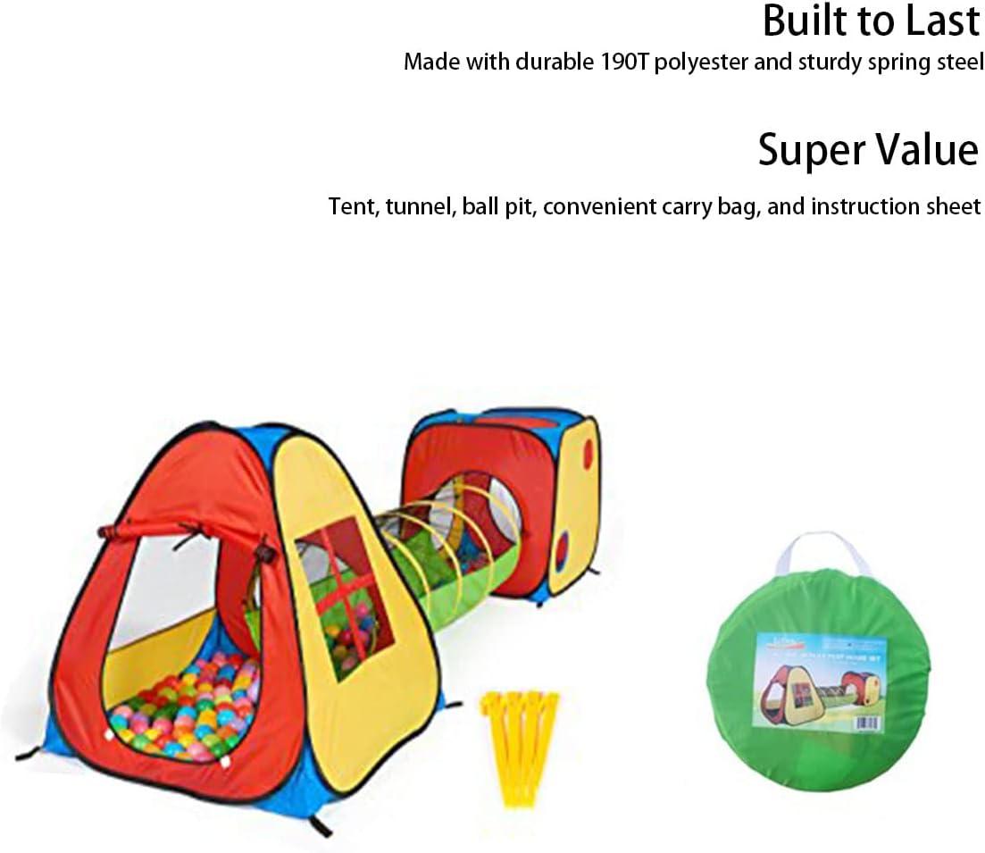 UTEX 3 in 1 Pop Up Play Tent with Tunnel, Ball Pit for Kids, Boys, Girls, Babies and Toddlers, Indoor/Outdoor Playhouse