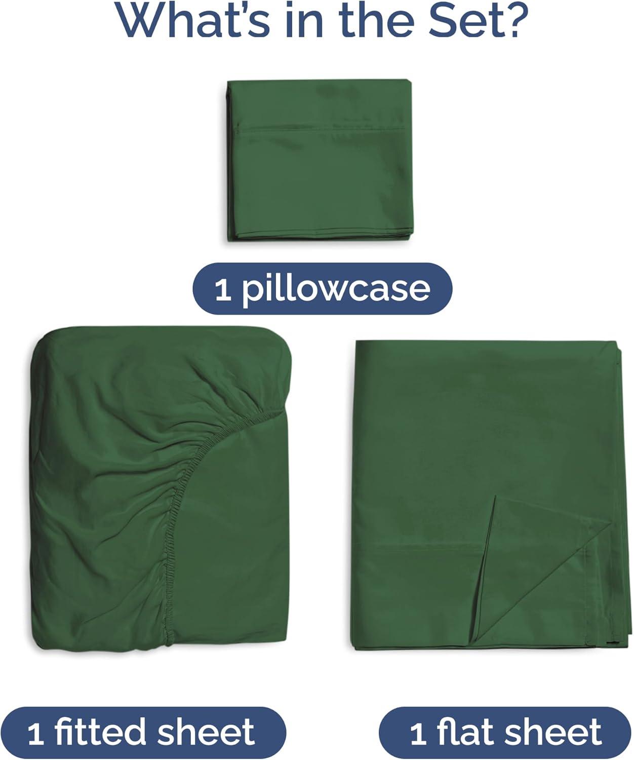 CGK Linens Premium Rayon From Bamboo 4 Piece Deep Pocket Ultra Soft & Cooling Sheet Set