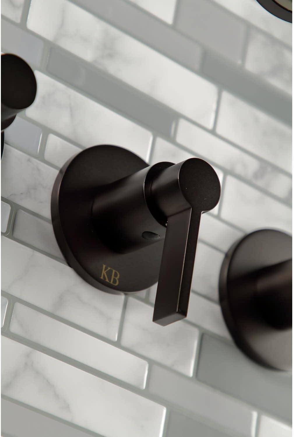 Kingston Brass NuvoFusion Triple-Handle Tub and Shower Faucet