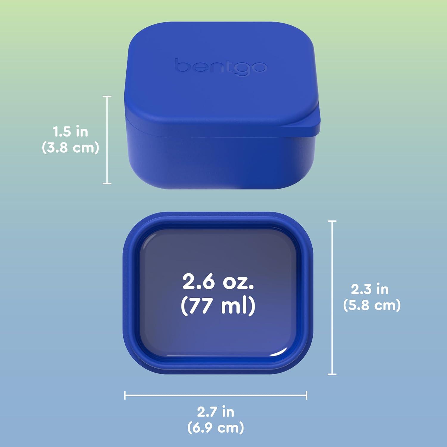 Bentgo Blue and Green Silicone Dipping Sauce Containers Set