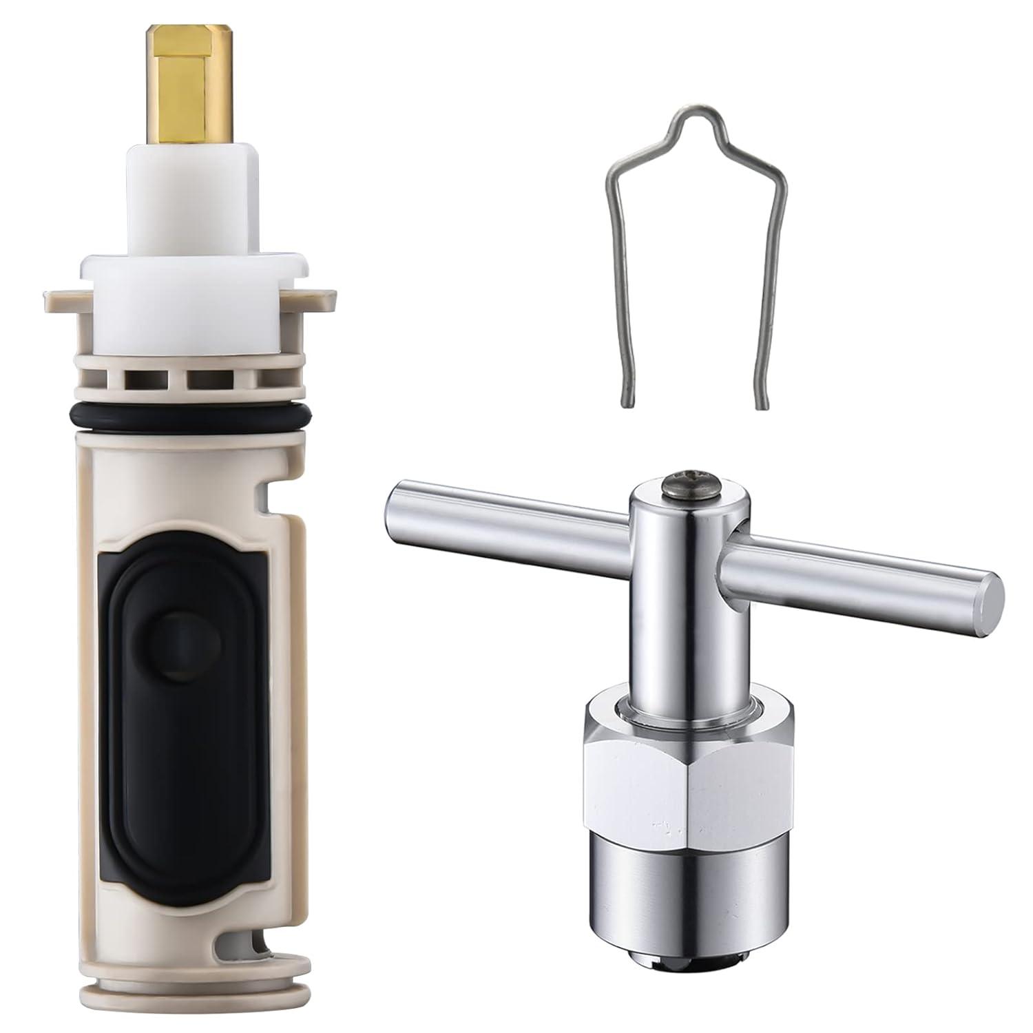 1222 Replacement Cartridge with Moen 104421 Cartridge Puller Removal Tool Retainer Clip Compatible with Moen One-Hanlde Posi Temp 1222B Shower Bathtub Faucet (1222 cartridge +104421 cartridge puller)