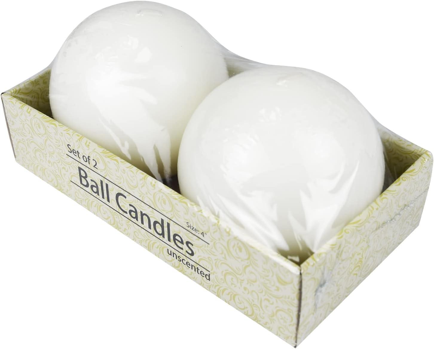 Zest Candle CBC-401 4 in. White Citronella Ball Candles -2pc-Box