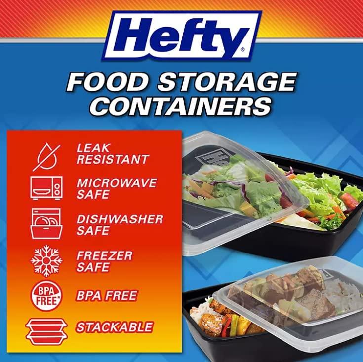 Hefty Food Storage Containers W/ Lid (28 Oz.  30 Ct.)