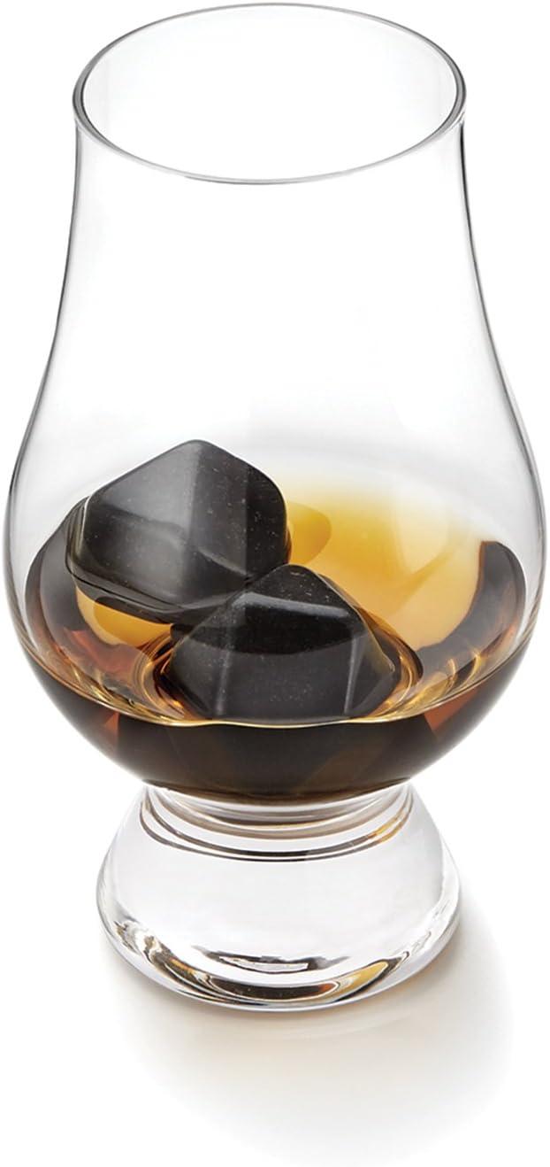 Polished Black Granite Whiskey Stones Set of 9