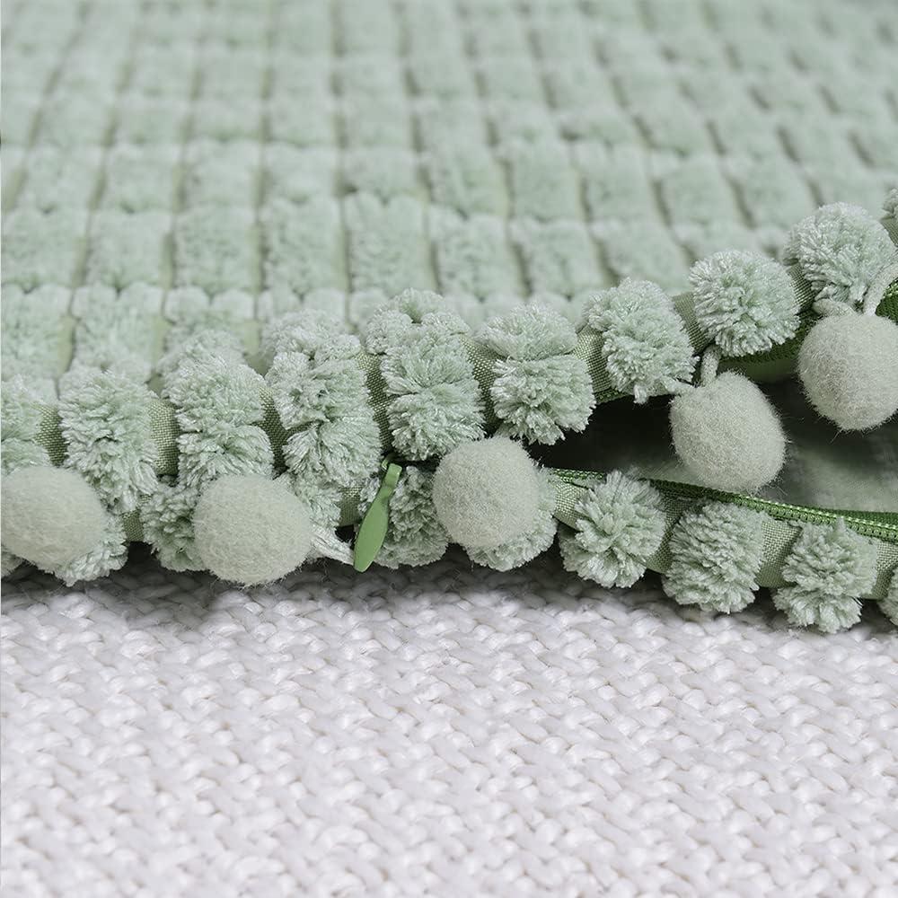 Fymlhomi 2 Packs Sage Green Decorative Throw Pillow Covers 18x18 Inch for Couch Bed Sofa, Modern Farmhouse Boho Home Decor, Soft Cute Plush Corduroy Cushion Case 45x45 CM