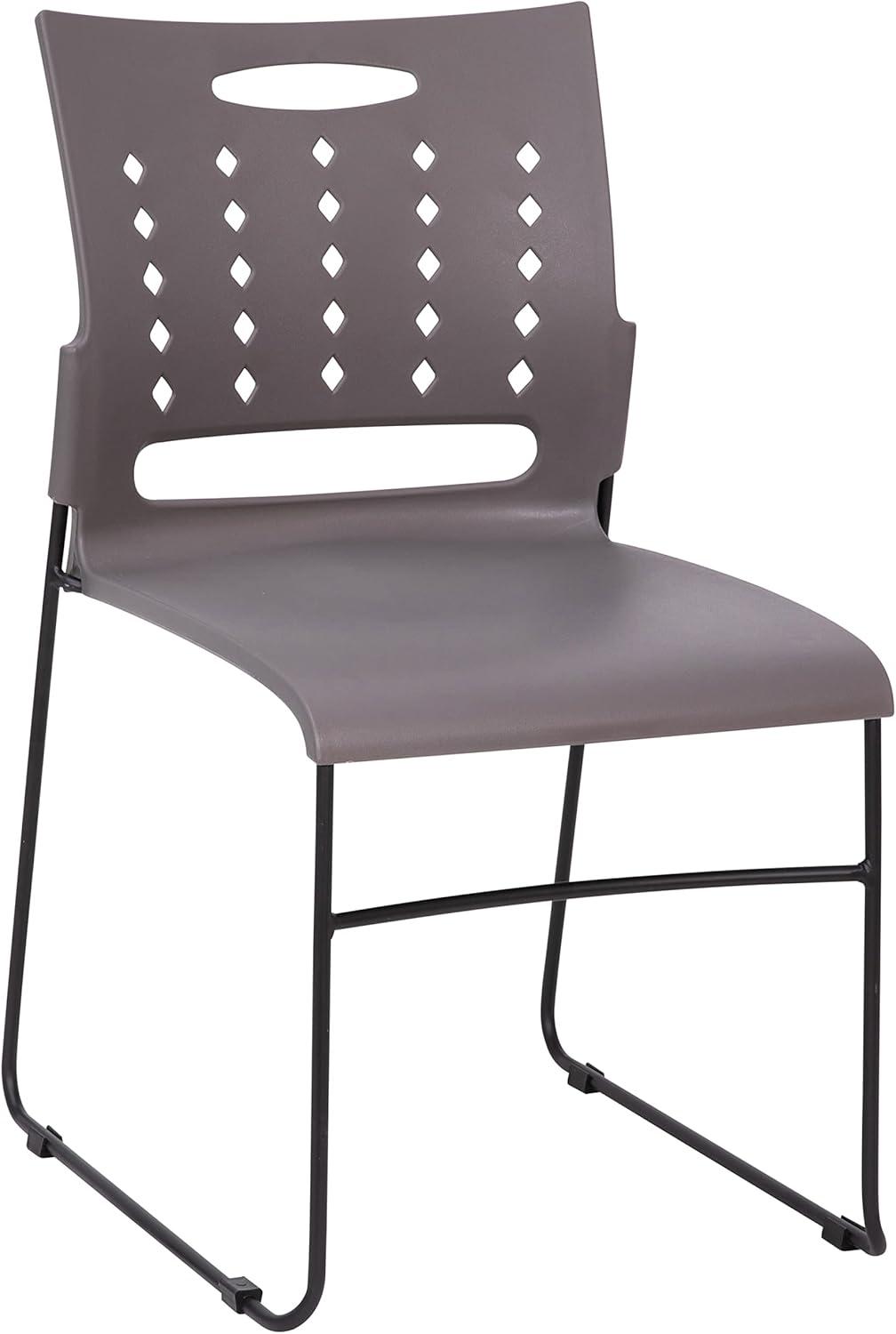Flash Furniture 881 lb. Capacity Sled Base Stack Chair with Carry Handle and Air-Vent Back