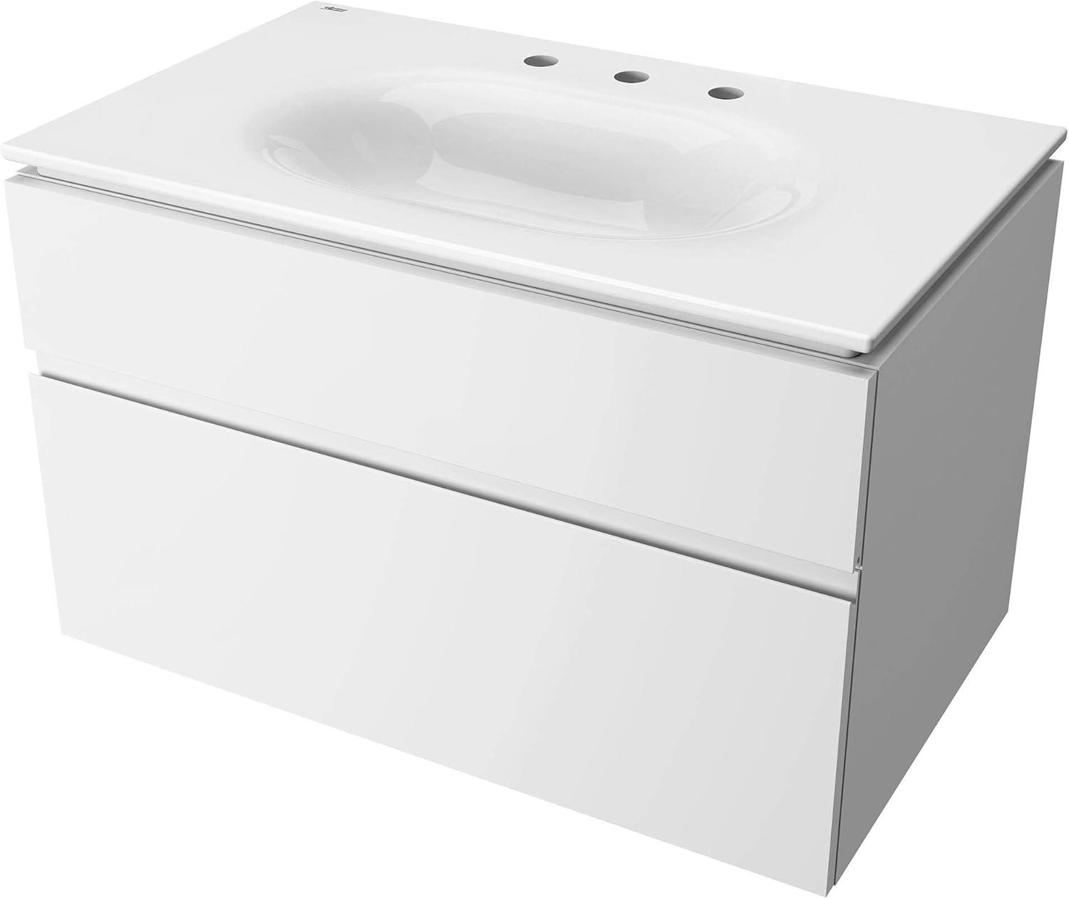 American Standard Studio S 20'' White Vitreous China Rectangular Bathroom Sink with Overflow