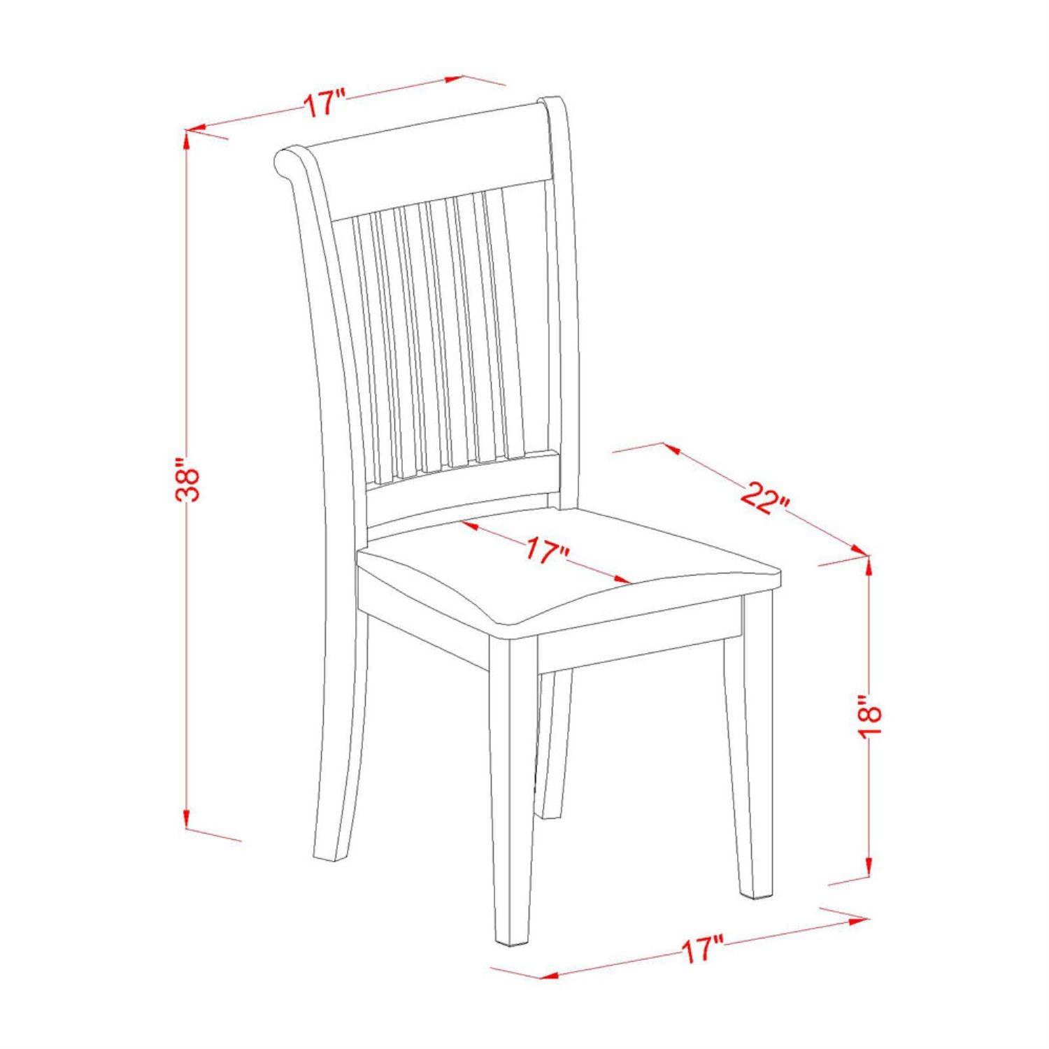 Classic Oak 36" Square Dining Set with Cushion Seat Chairs
