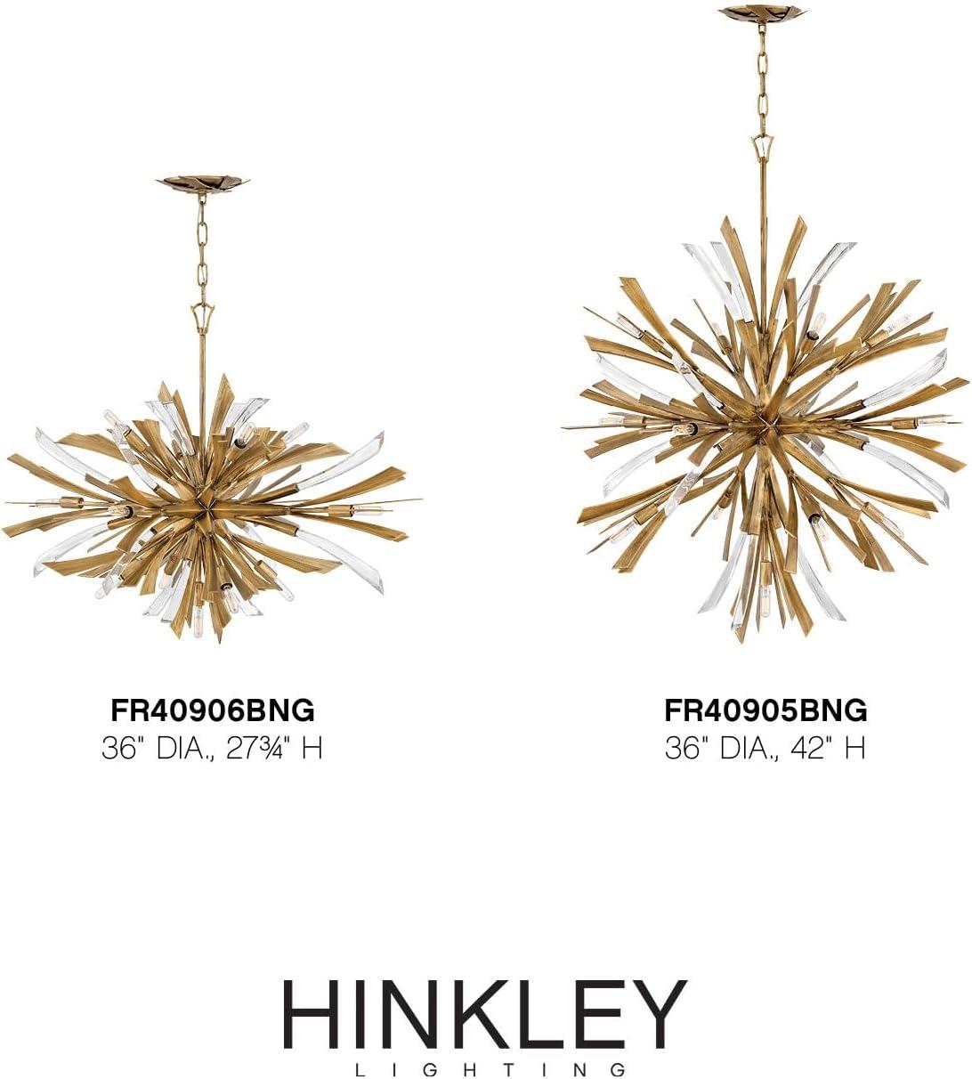 Fredrick Ramond Vida 36" Thirteen-Light Modern Horizontal Hanging Chandelier w/ Crystal Accents