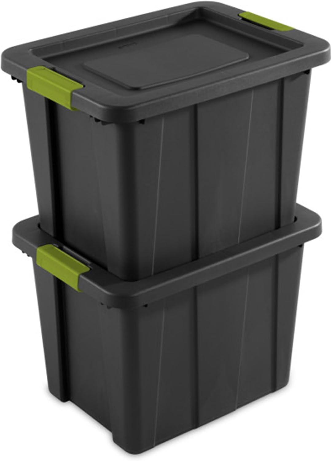 Sterilite Tuff1 Latching 30 Gal Plastic Storage Tote Container and Lid