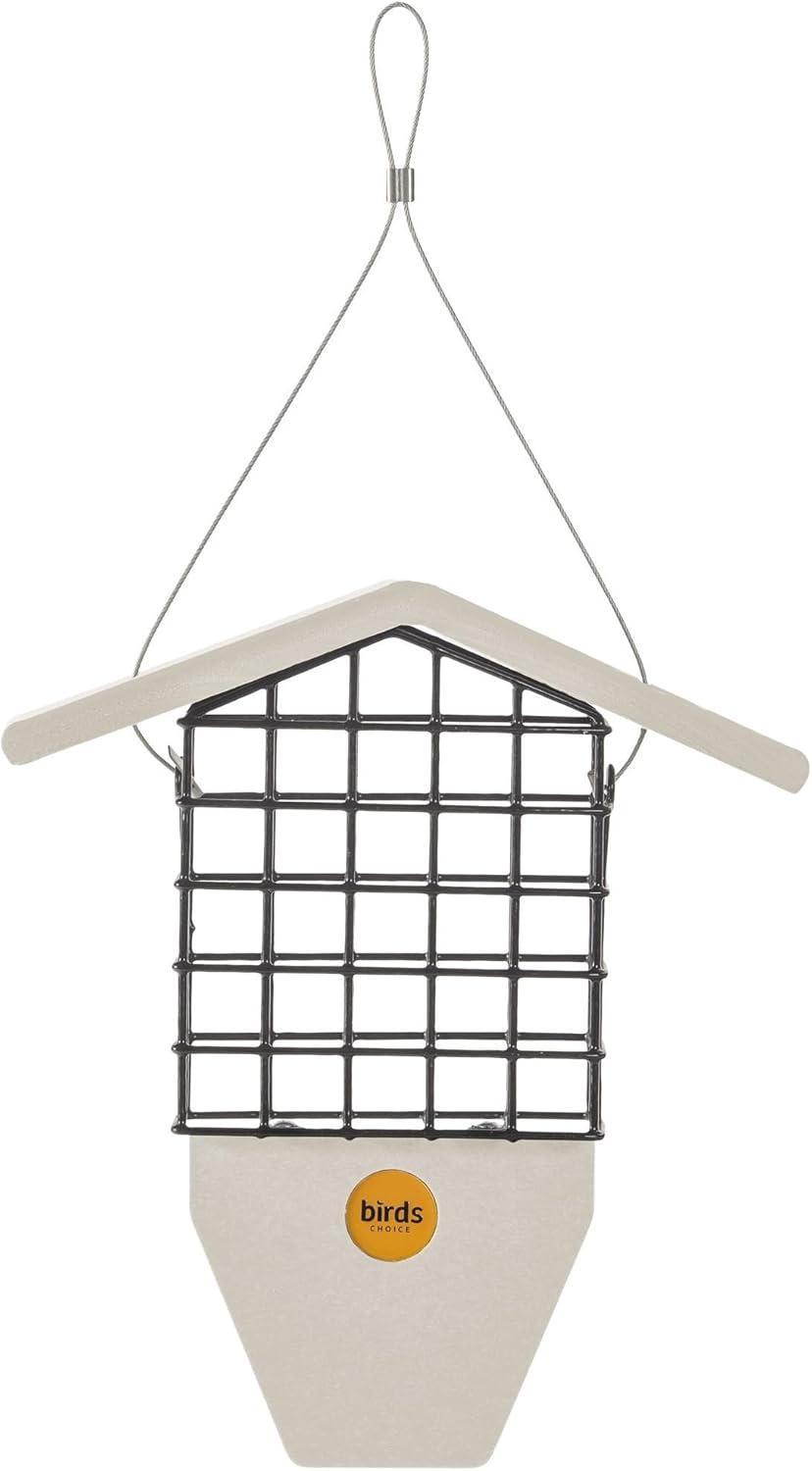 Birds Choice Suet Feeder with Tail Prop for Single Cake in Green Recycled Plastic