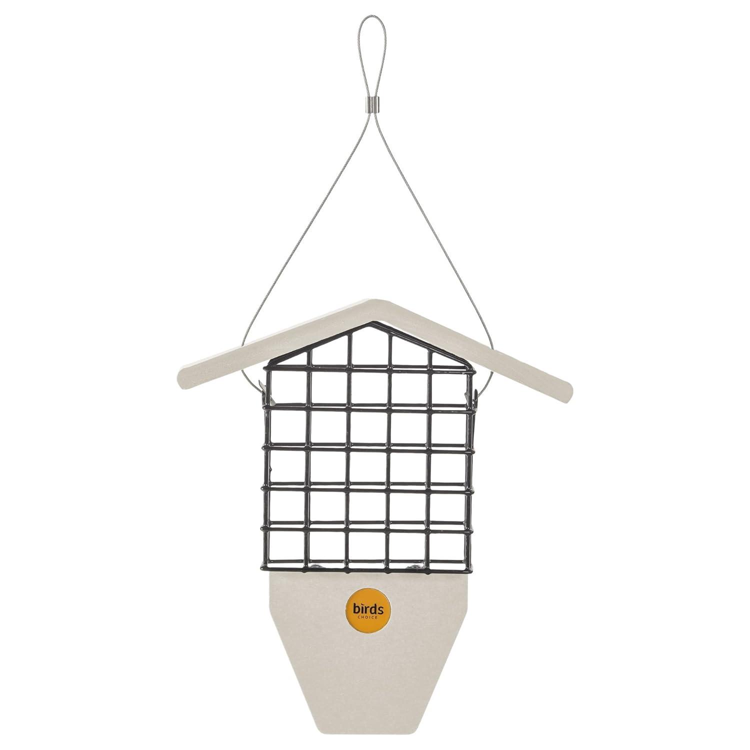 Birds Choice Suet Feeder with Tail Prop for Single Cake in Green Recycled Plastic