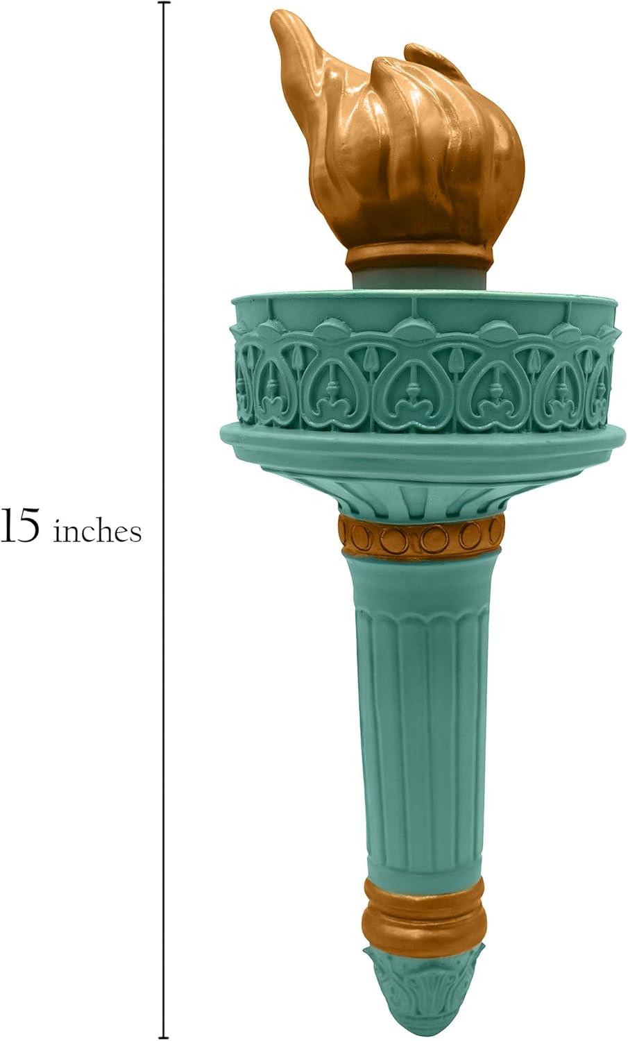 Nicky Bigs Novelties Unisex-Adult Deluxe Patriotic Lady Statue of Liberty Torch Handheld Prop Cosplay Halloween Costume Accessory