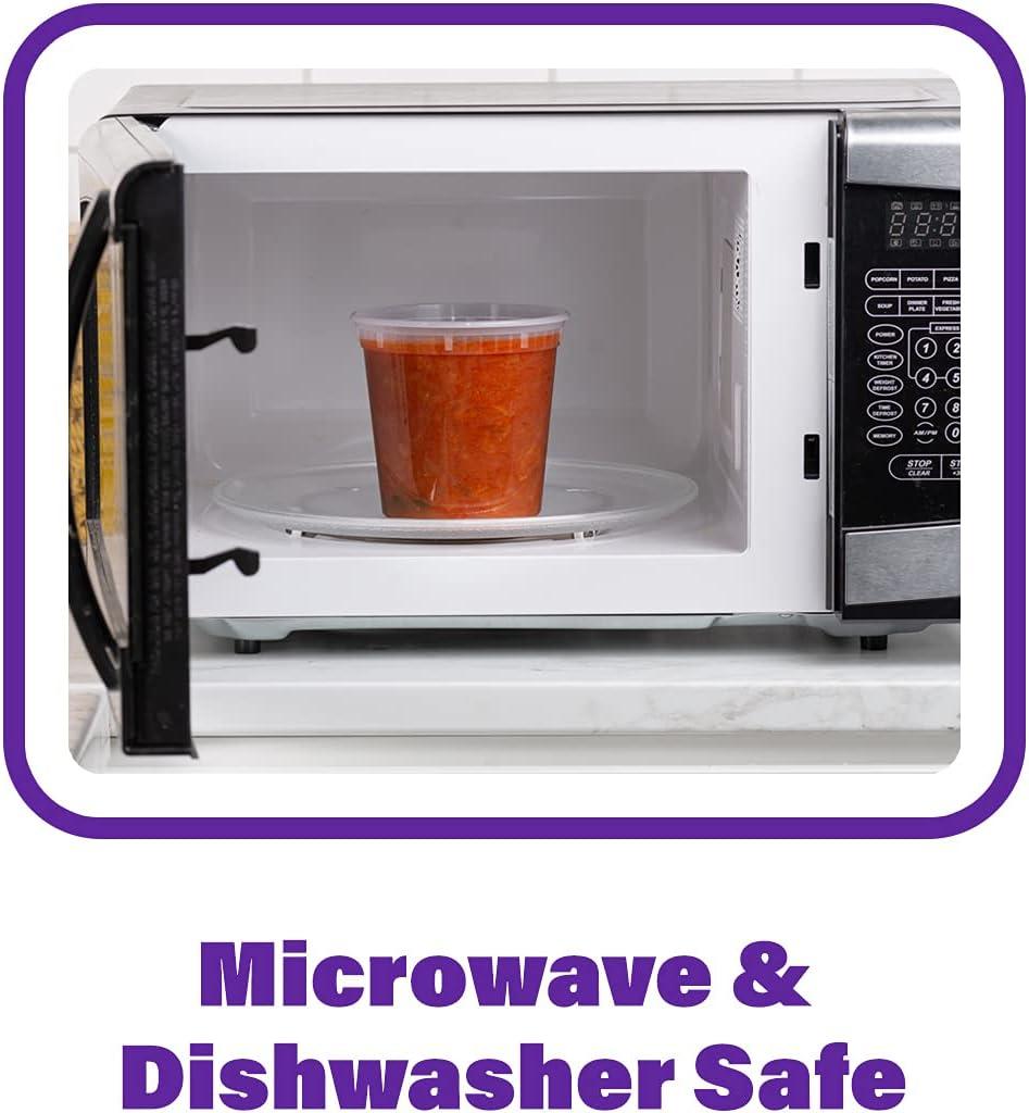 Pantry Value 24 Oz Deli Containers with Lids Food Prep Containers, 24-Pack