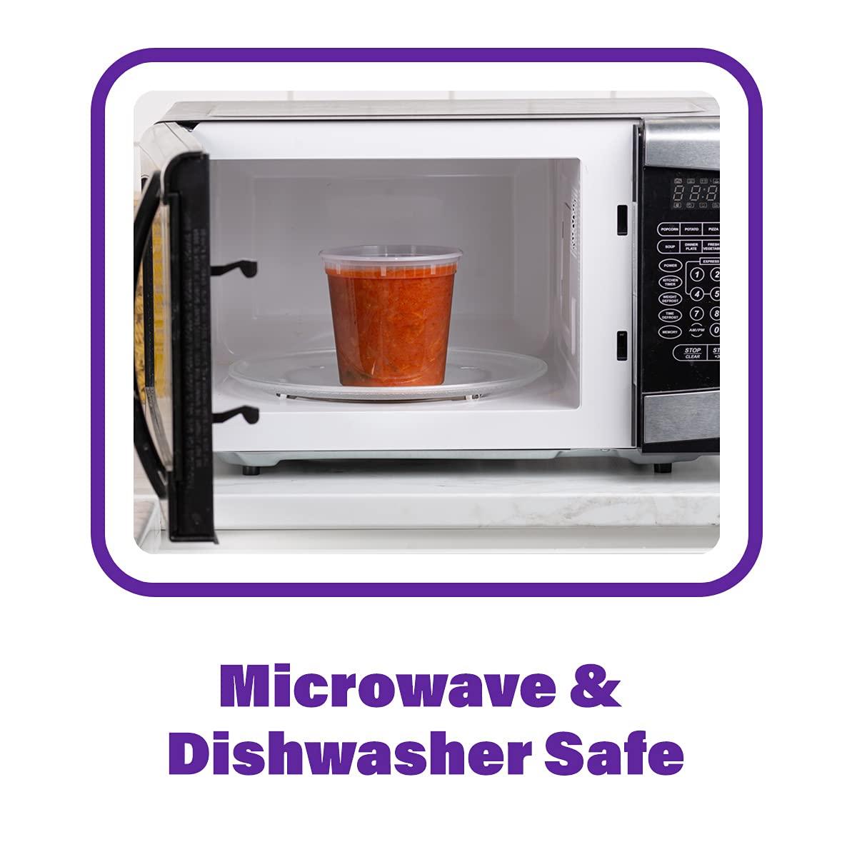 Pantry Value 24 Oz Deli Containers with Lids Food Prep Containers, 24-Pack