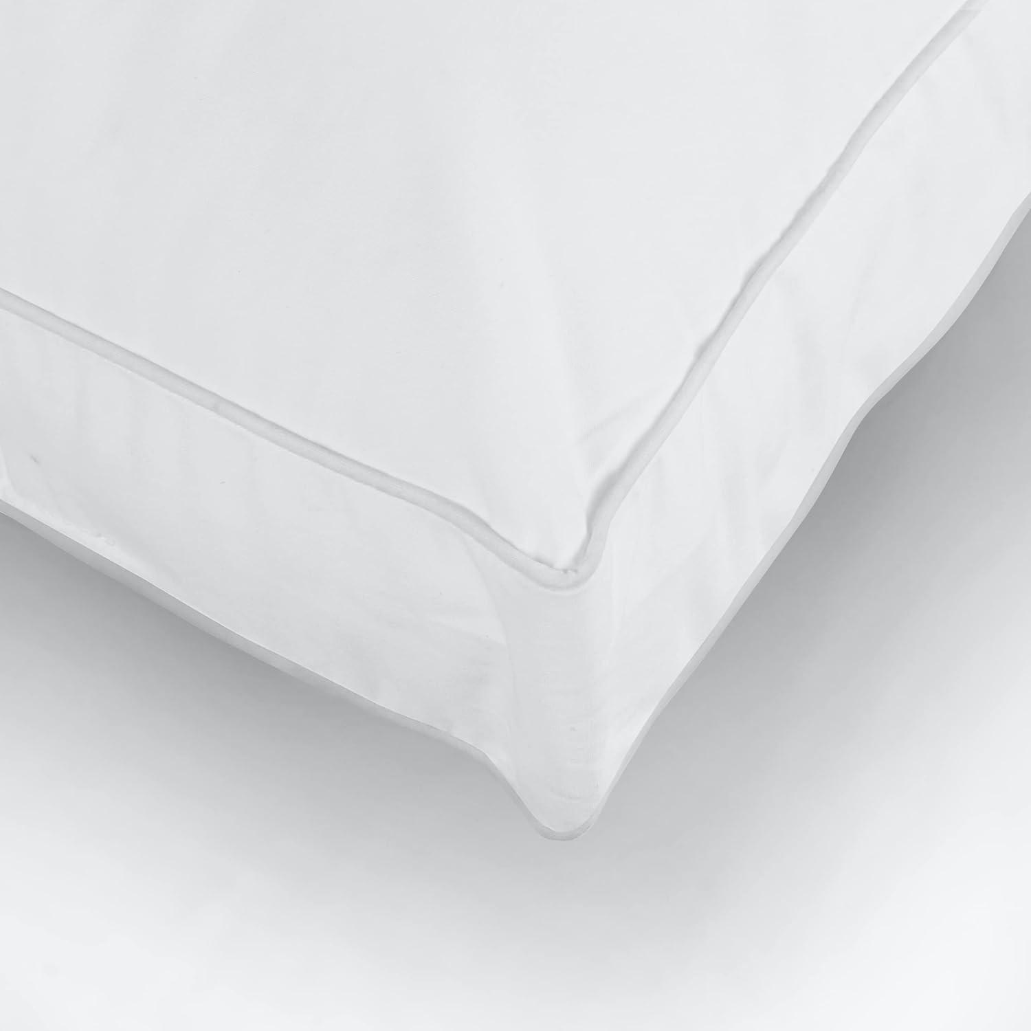 DLD Bed Pillows for Sleeping Queen Size (White), Set of 2, Cooling Hotel Quality, Gusseted Pillow for Back, Stomach or Side Sleepers