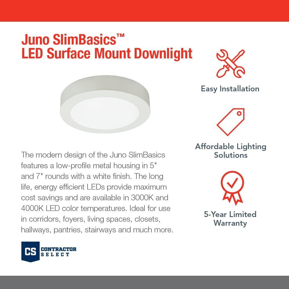 Juno Lighting Jsbc 5In 30K 90Cri Contractor Select Jsbc 5" Wide Integrated Led Flush Mount