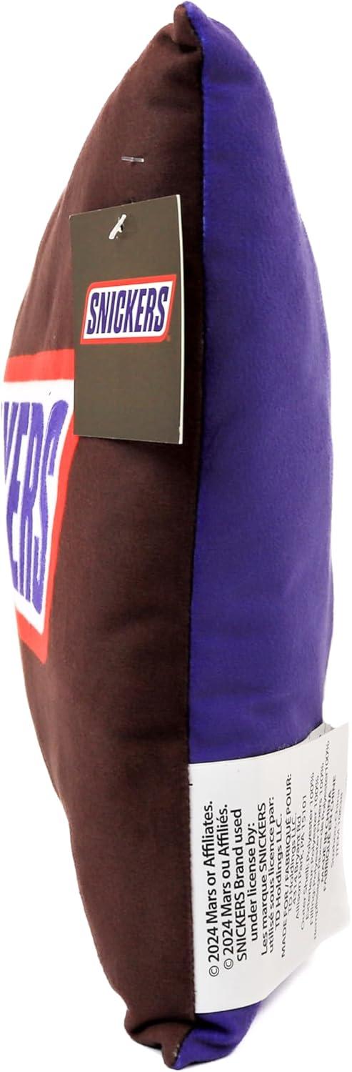 Kangaru: SNICKERS Candy-Inspired Pillow - 15 x 11" Plush Throw Pillow, Soft & Cozy Rectangular Cushion, Fun Novelty Candy Theme Room Décor, Licensed