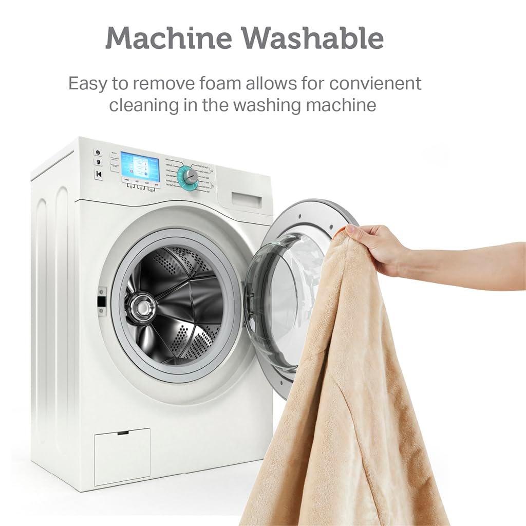 Medium Khaki Orthopedic Waterproof Dog Bed with Bolster