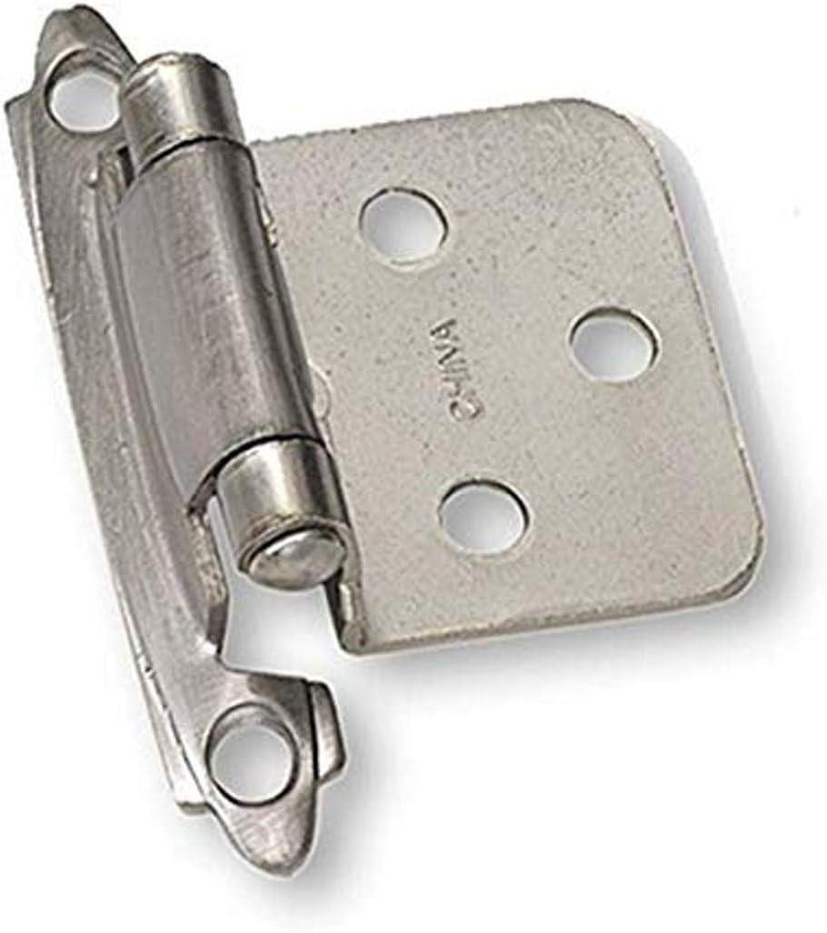 Satin Nickel Semi-Concealed Self-Closing Cabinet Hinge