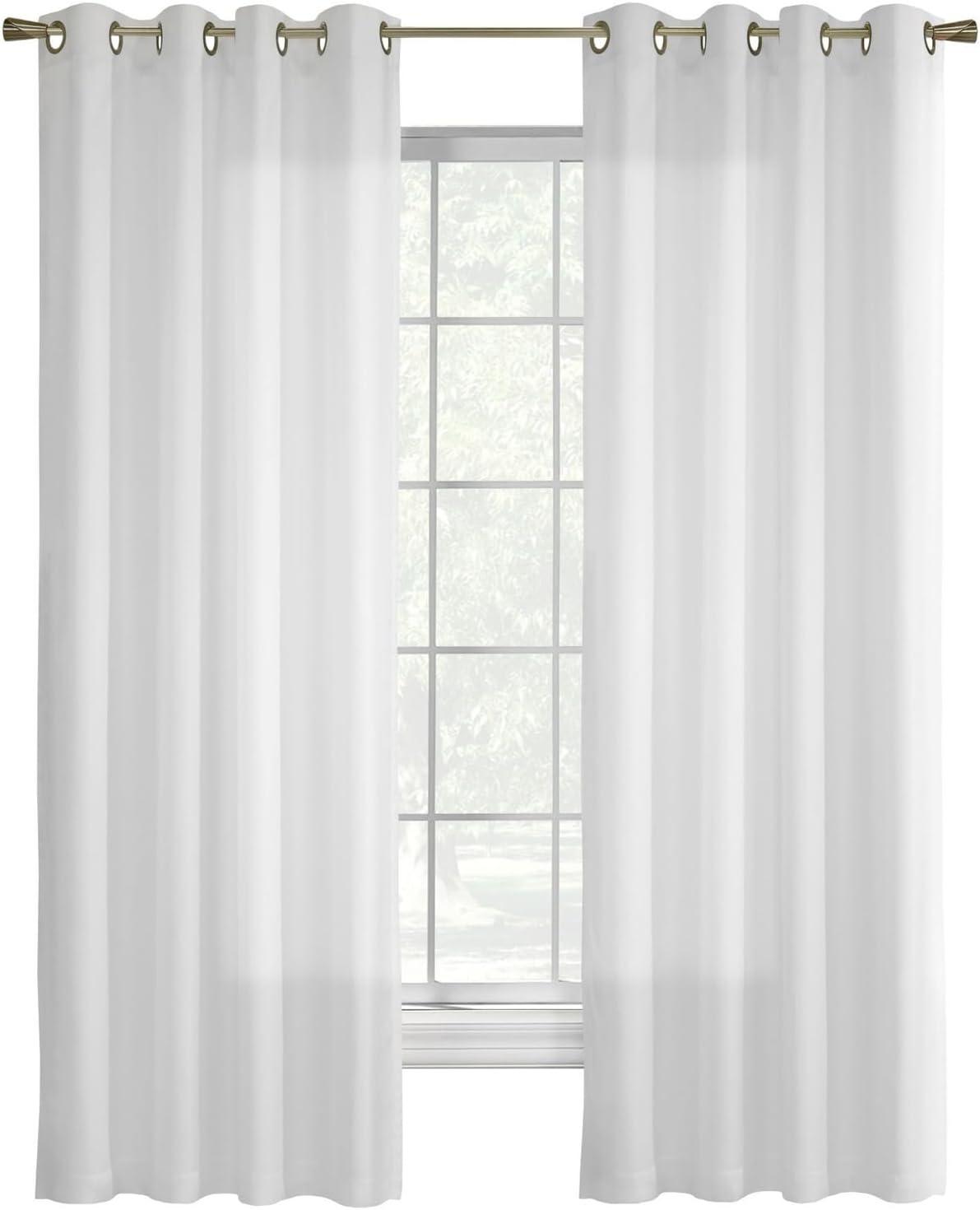 Thermalogic Galion Solid Color Semi-Sheer Thermal Grommet Single Curtain Panel