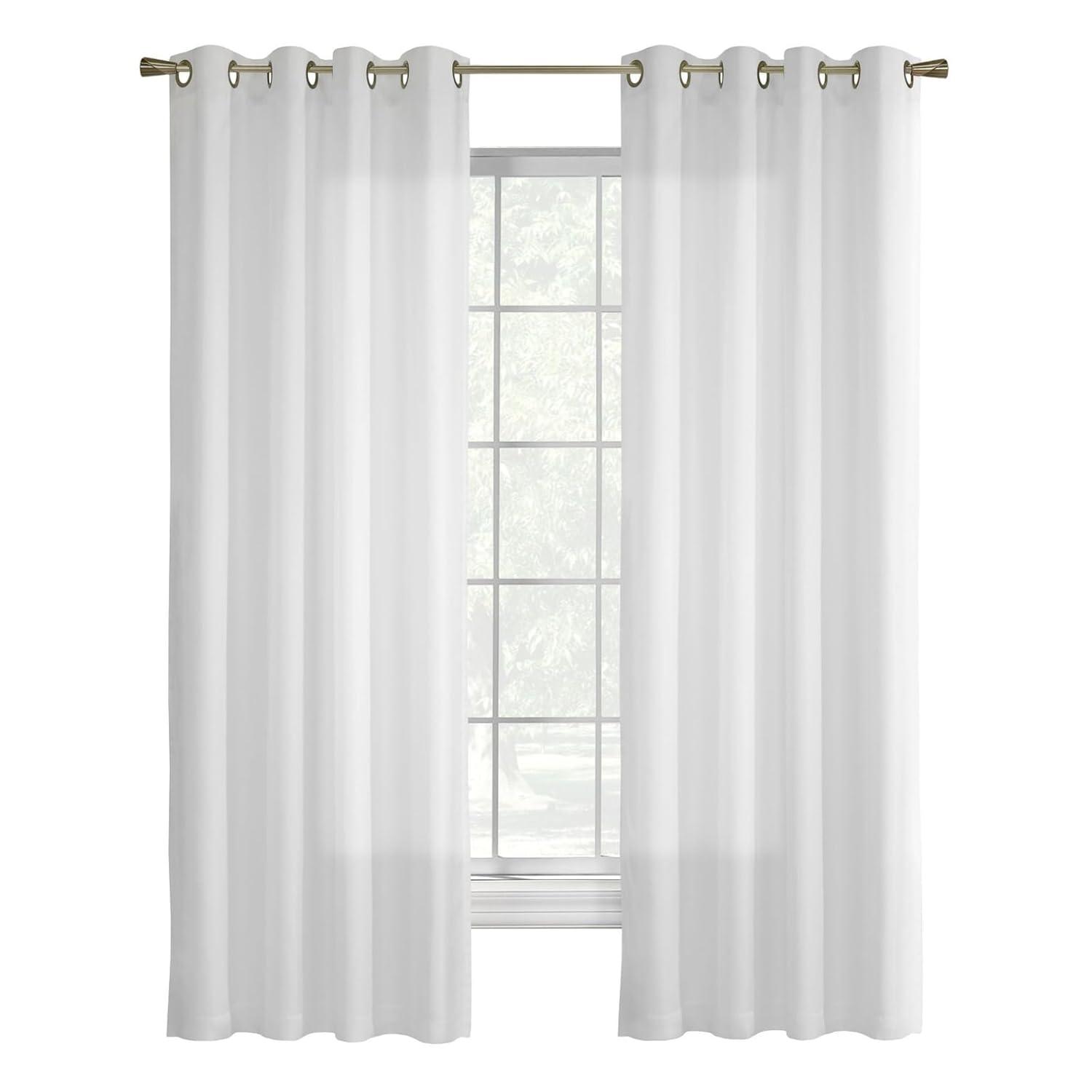 Thermalogic Galion Solid Color Semi-Sheer Thermal Grommet Single Curtain Panel