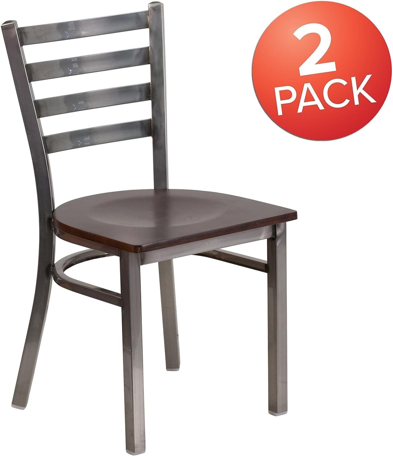 Flash Furniture Kendall Clear Coated Ladder Back Metal Restaurant Chair