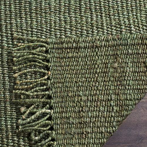 SAFAVIEH Natural Fiber Clara Braided Jute Area Rug, Green, 3' x 5'