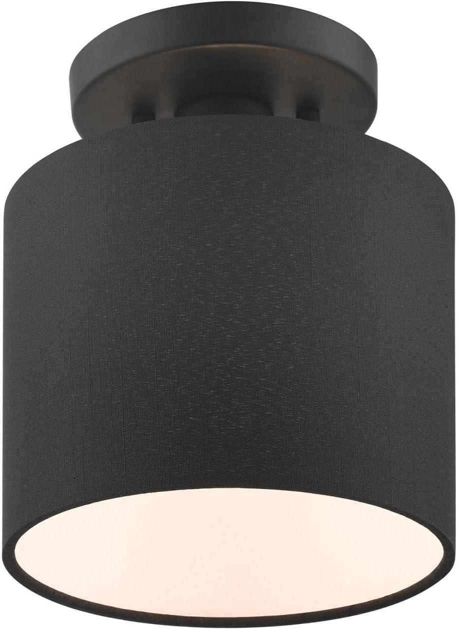 Livex Lighting Bainbridge 1 - Light Semi-Flush Mount in  Black