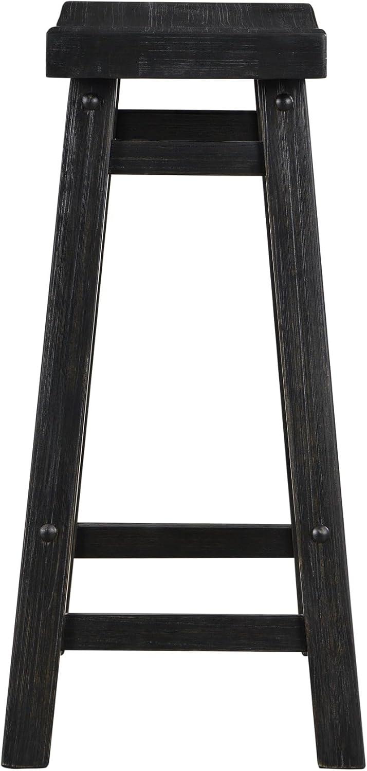 Boraam Sonoma Backless Saddle Counter Height Barstool Black Charcoal Finish