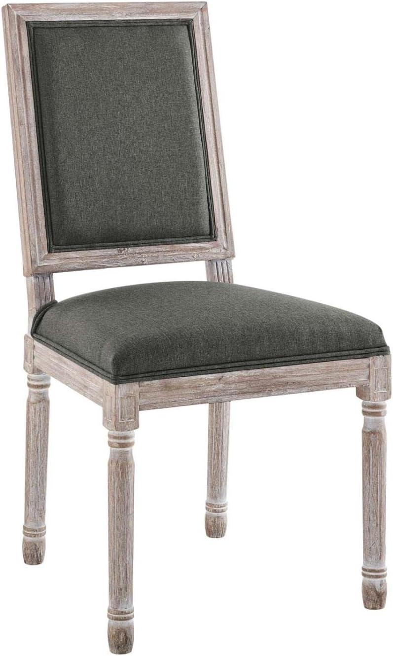 Modway Court French Vintage Upholstered Fabric Dining Side Chair