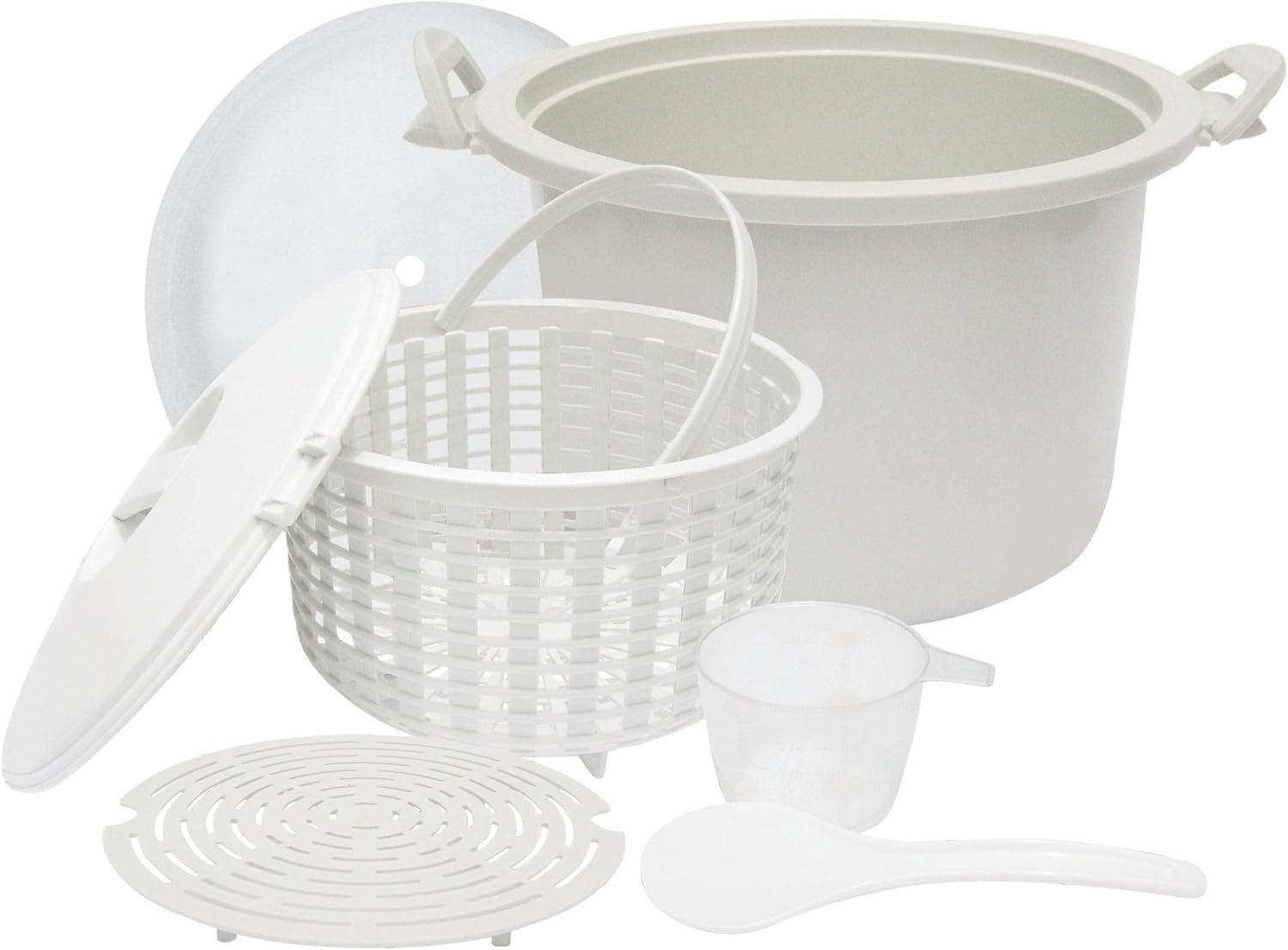 Bene Casa White Plastic Steamer 12 cups